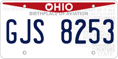 OH license plate GJS8253