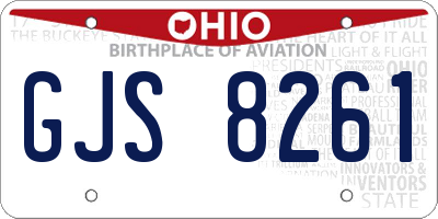 OH license plate GJS8261