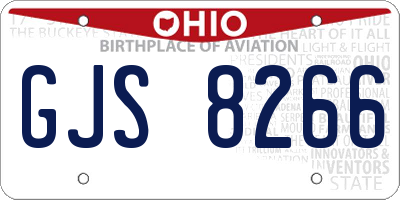OH license plate GJS8266