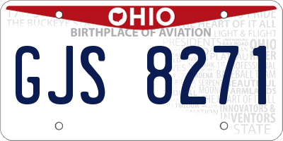 OH license plate GJS8271