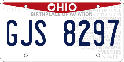 OH license plate GJS8297