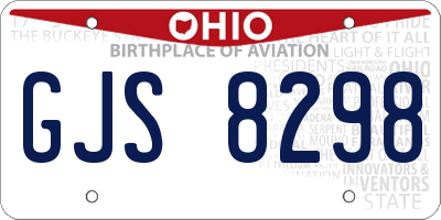 OH license plate GJS8298