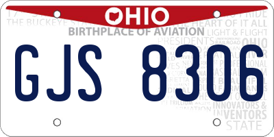 OH license plate GJS8306