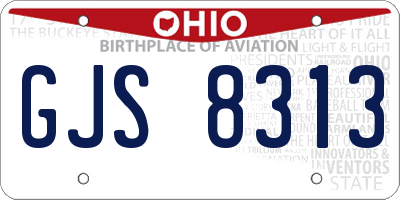 OH license plate GJS8313