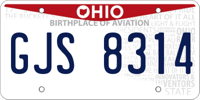 OH license plate GJS8314