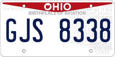 OH license plate GJS8338