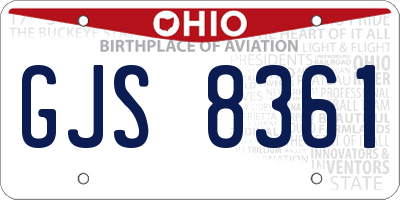 OH license plate GJS8361