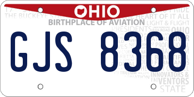 OH license plate GJS8368