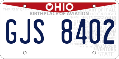 OH license plate GJS8402