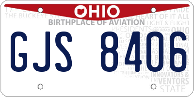 OH license plate GJS8406