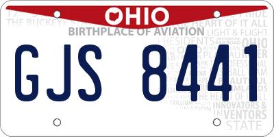 OH license plate GJS8441