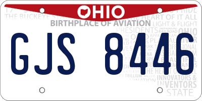 OH license plate GJS8446