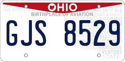 OH license plate GJS8529