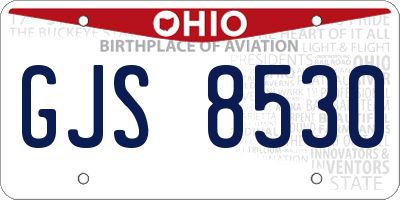 OH license plate GJS8530