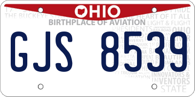 OH license plate GJS8539