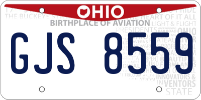 OH license plate GJS8559