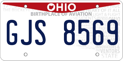 OH license plate GJS8569