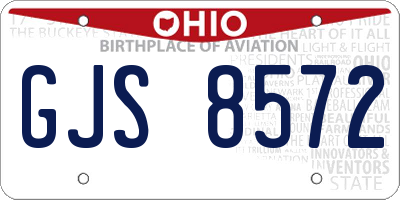 OH license plate GJS8572
