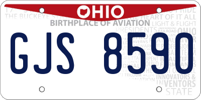 OH license plate GJS8590