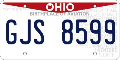 OH license plate GJS8599
