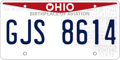 OH license plate GJS8614