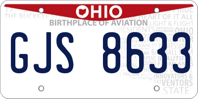 OH license plate GJS8633