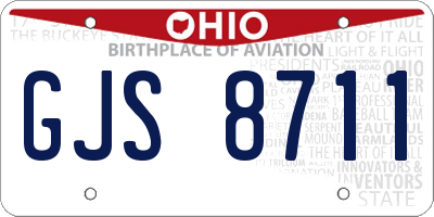 OH license plate GJS8711