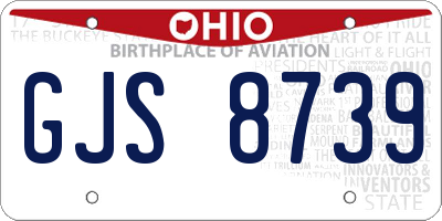 OH license plate GJS8739