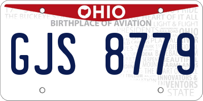 OH license plate GJS8779