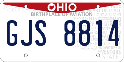 OH license plate GJS8814