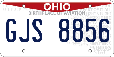 OH license plate GJS8856