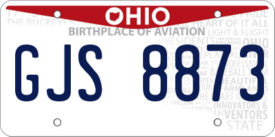 OH license plate GJS8873