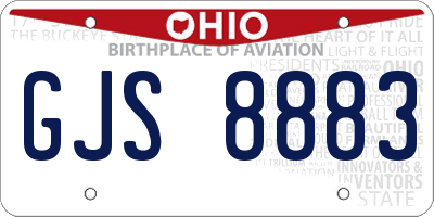 OH license plate GJS8883