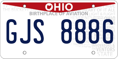 OH license plate GJS8886