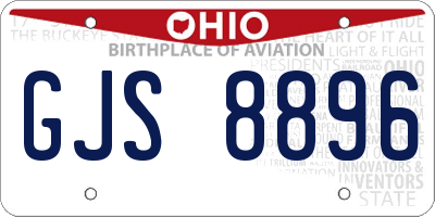 OH license plate GJS8896
