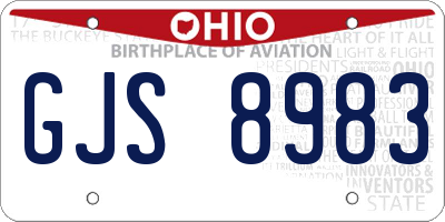 OH license plate GJS8983