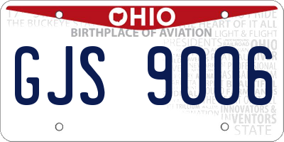 OH license plate GJS9006