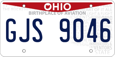 OH license plate GJS9046