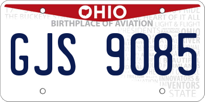 OH license plate GJS9085