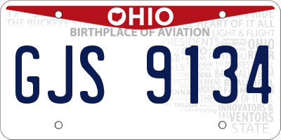OH license plate GJS9134