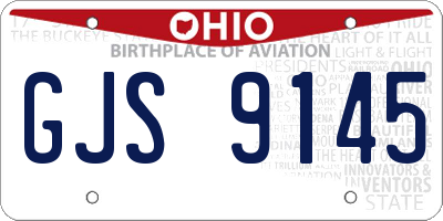 OH license plate GJS9145