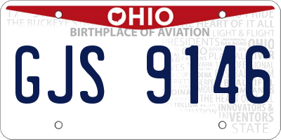 OH license plate GJS9146