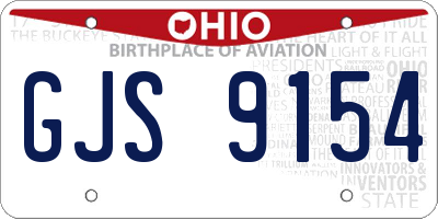 OH license plate GJS9154
