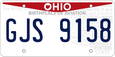 OH license plate GJS9158