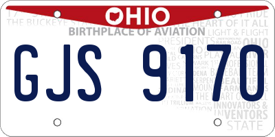 OH license plate GJS9170
