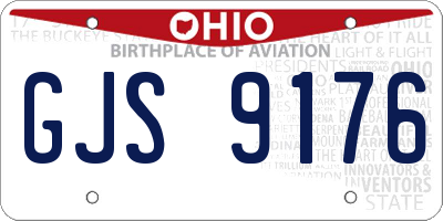 OH license plate GJS9176