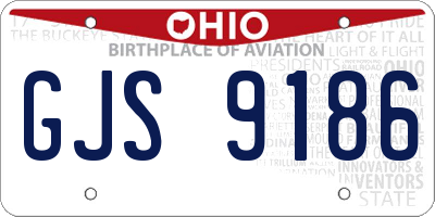 OH license plate GJS9186