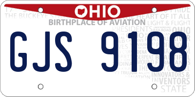 OH license plate GJS9198