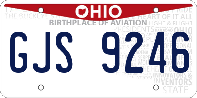 OH license plate GJS9246