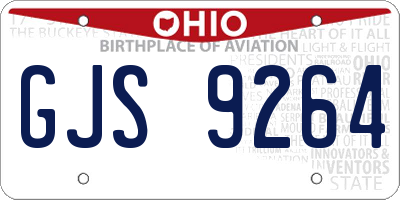 OH license plate GJS9264